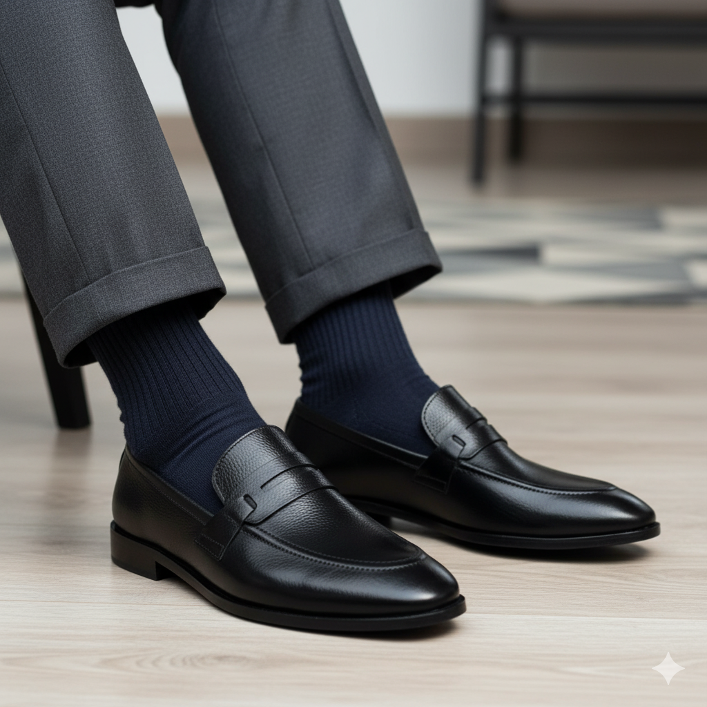 Pure Leather -BuckleLess Loafer-1013-BL Hi Patch Store