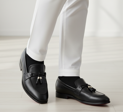 Pure Leather -B Tessel  Loafer-1010-BL