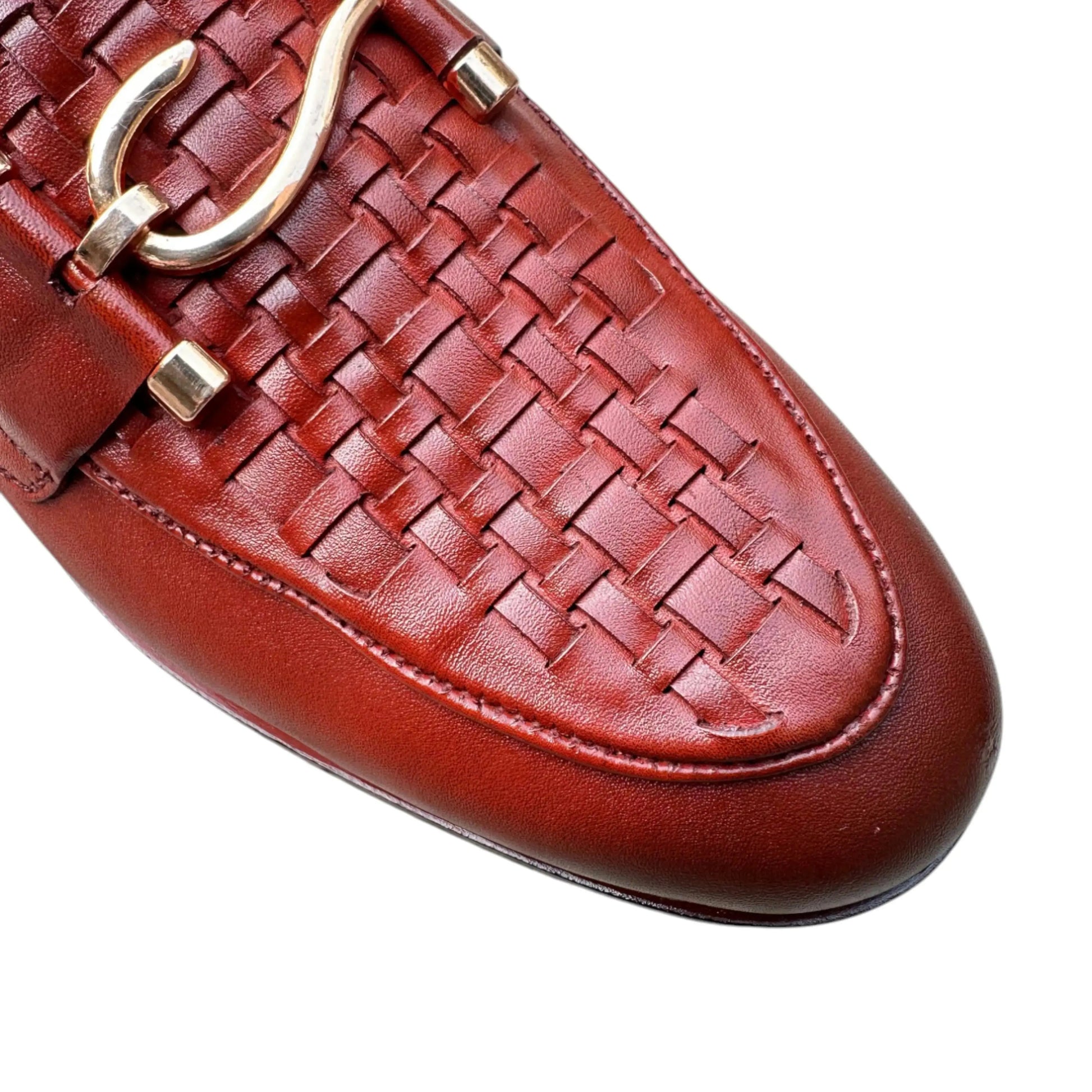 HP-S Knitted Red Loafer-1015-BR Hi Patch Store