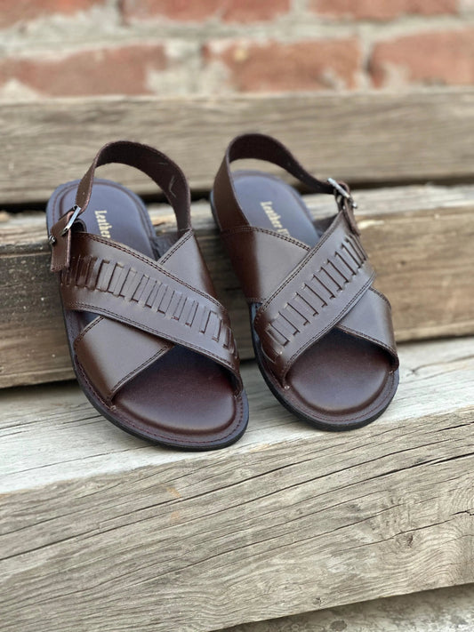 Half Knitted HP-Sandal-5001-BR Hi Patch Store