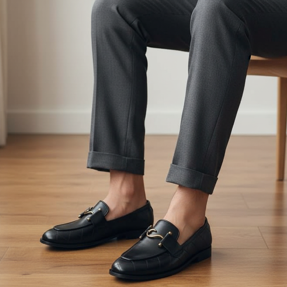 HP-S Metalic Buckle Loafer-1011-BL Hi Patch Store